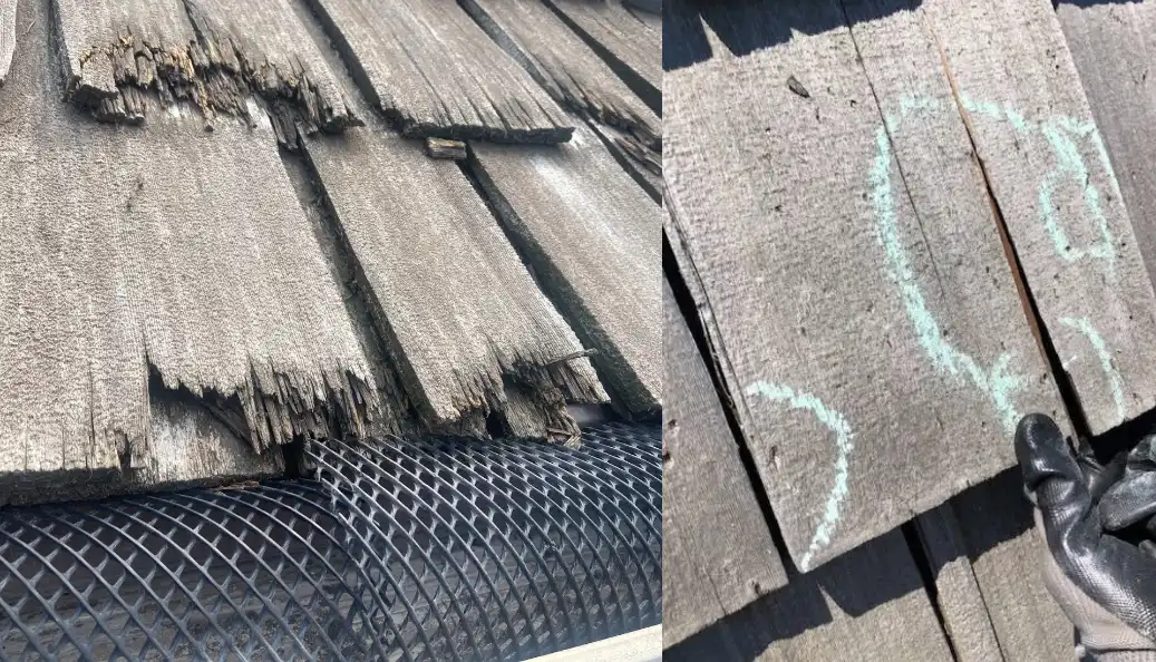Cedar shake roof repair