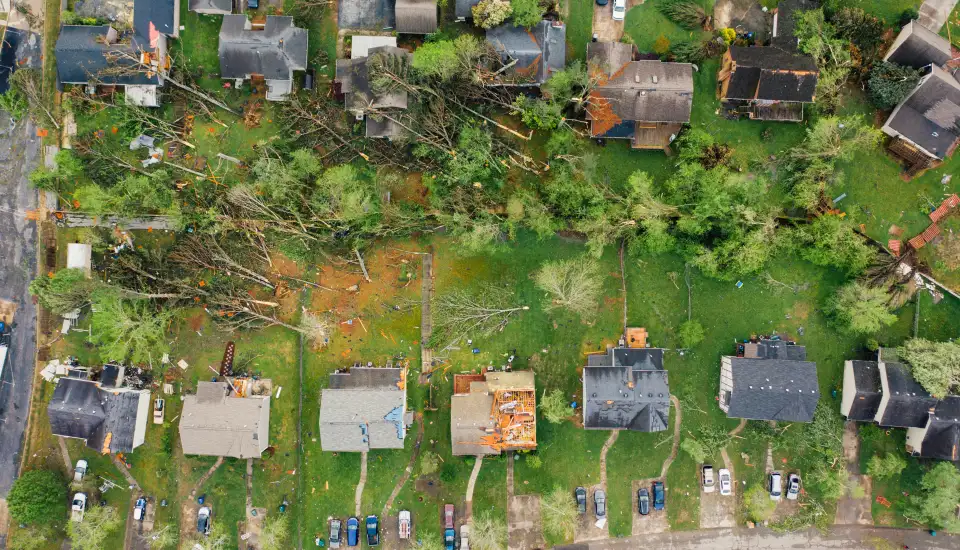 Residential Post Storm Damage Asessment By Drone - FS Contracting Services