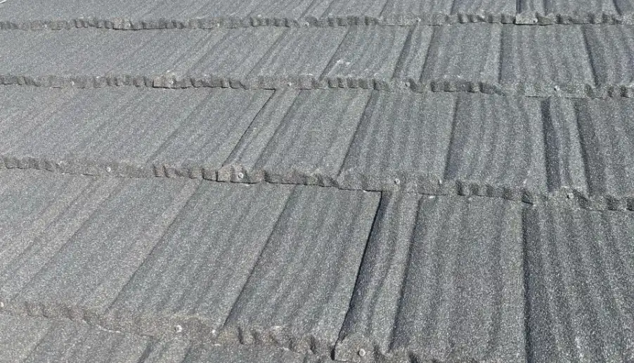 Stone Coated Charcoal pine crest shake steel roofing