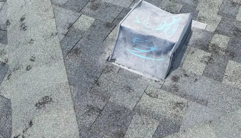 Storm damage emergency roof repair by FS Contracting Service